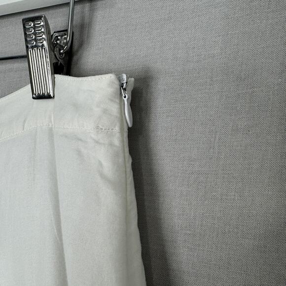 Whistles Skirt Womens 10 White Floral Embroidered Midi Boho Cottagecore Country - Picture 3 of 13